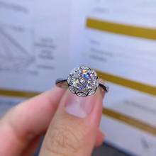 Anel de moissanite crepitante para mulheres, joia anel de noivado para casamento, 2020, presente de aniversário, novo, 925 2024 - compre barato