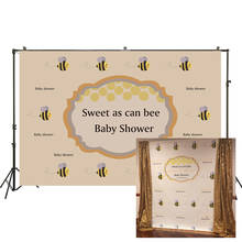 HUAYI-Fondo de fotografía para cumpleaños, Baby Shower, niño, estudio de tema de abeja dulce como se puede, fotomatón, telón de W-2254 2024 - compra barato