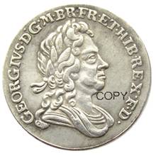 1723 6 Pence SHILLING - GEORGE I BRITISH SILVER COIN - NICE Silver Plated Copy Coin 2024 - buy cheap