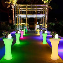 Mesa de Bar con luz Led que cambia de color, muebles iluminados para club nocturno, suministros comerciales, novedad 2024 - compra barato