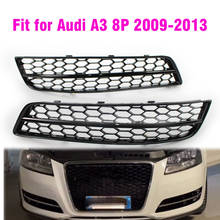 For Audi A3 8P 2009-2013  Glossy Black Car Front Fog Light Grill Cover Trim Honeycomb  Grill 2024 - buy cheap