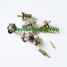 10Pcs BNC Q9 Female Bulkhead Nut RF Connector Crimp RG58 RG142 LMR195 RG400 Cable C 2024 - buy cheap