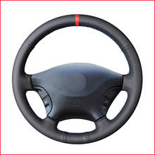 Red Marker Black Artificial Leather Steering Wheel Cover for Mercedes Benz W639 Viano Vito Volkswagen VW Crafter 2024 - buy cheap