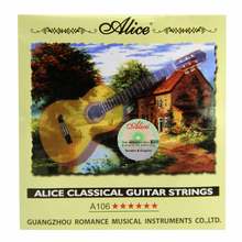 NUEVAS cuerdas de guitarra clásica Alice, Cuerdas de nailon transparente, A106 2024 - compra barato