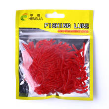 Señuelos de Pesca de 20 g/bolsa, olor a gusanos rojos, gusanos suaves, señuelos artificiales de carpa, simulación de lombriz de tierra, 2cm, rojo, para pesca de takcle 2024 - compra barato