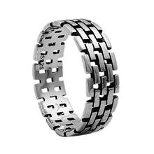 BOCAI Новинка реальные 100% s925 серебро ювелирные изделия, мужское кольцо, ретро, модный и оригинальный внешний вид прямоугольный Личность кольцо для мужчин 2024 - купить недорого