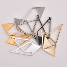 26*16.5mm 5pcs copper Geometric single hole quadrilateral hollow frame design Charms Pendants Diy Handmade Jewelry Findings 2024 - buy cheap