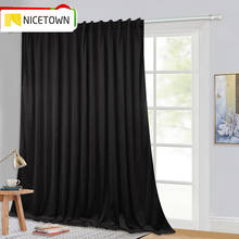 Nicetown-cortina de veludo para sala de estar, cortina grande de veludo com absorção de ruídos, painel da cortina para sala de estar 2024 - compre barato