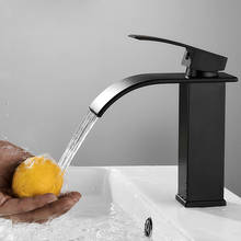 Black Square Paint Sink Faucet Washbasin Faucet Bathroom Basin Faucets Hot Cold Mixer Tap Single Hole Kitchen Items 2024 - buy cheap