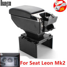 Apoio de braço para seat leon mk2, acessório para o interior do carro, com porta-copo, cinzeiro e caixa de armazenamento 2024 - compre barato