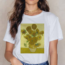 Van Gogh t shirt top tees female 2021 grunge plus size harajuku kawaii t shirt tshirt harajuku kawaii couple clothes 2024 - buy cheap