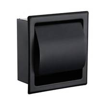 Paper Holders Modern Wall Mount Matte Black 304 Stainless Steel Bathroom Toilet Paper Holder WC Roll Paper Tissue Box 2024 - compre barato