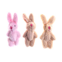 Mini colgante de conejo suave para llavero, muñeco de juguete, adornos DIY, regalos, 6,5 cm, 1 unidad 2024 - compra barato