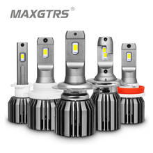 MAXGTRS-luces LED H7 para coche, lámpara de 12000LM para bombillas de faro delantero de coche H4 H1 H9 9005 9006 HB3 HB4 Turbo H7, 12V 2024 - compra barato