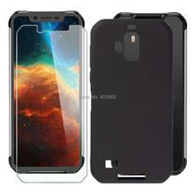 Capa de celular para blackview bv9600 pro, capa de vidro temperado, luxuosa, macia, tpu, com vidro temperado, coque 2024 - compre barato