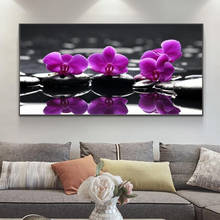 Pinturas artísticas en lienzo de flores de orquídeas modernas para pared, carteles e impresiones de arte de pared de flores rojas, sala de estar impresiones para, Cuadros 2024 - compra barato