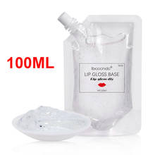 Brilho labial 100ml, óleo de base transparente diy, brilho labial, gel para brilho labial, óleo hidratante, atacado 2024 - compre barato