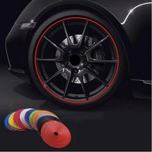K-STAR 8m etiqueta vermelha decoração tira roda aro protetor decalque roda tira anti-colisão pneu borda guarda hub do carro 2024 - compre barato