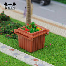 24pcs 1:100 1:75 1:150 HO N scale Square Flowerbed Park Model Garden decoration Railway Border Parterre Model 2024 - buy cheap