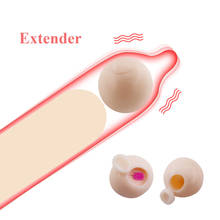 Exvoid preservativo reutilizável, extensor de pênis com bola de fixação vibrador, extensor de pênis com contas, produtos íntimos, ampliação, cabeça macia 2024 - compre barato
