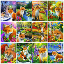 5D Diamond Embroidery Animals Full Square/Round Diamond Painting Fox Cross Stitch Mosaic Rhinestone Art Valentines Day Gift 2024 - buy cheap