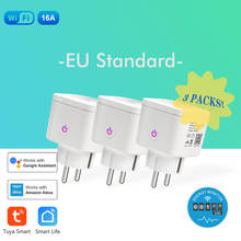 16A Power Monitoring Smart Plug Wifi Smart Socket Tuya Smart Life App EU Plug Alexa Google Smart Home Voice Control Pug Outlet 2024 - buy cheap