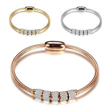 Модный женский браслет Modyle, браслеты с магнитной застежкой, женские браслеты из нержавеющей стали, ювелирные изделия, оптовая продажа 2024 - купить недорого