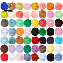 Jiwuo-Tops de lana de fieltro Merino multicolor, aguja de fibra de lana suave, fieltro húmedo y costura de muñecas DIY, 10g/20g/50g 2024 - compra barato