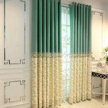 Cortinas black-out florais de luxo para sala de estar, quarto, europeu, elegante, decorativa para janela, cortinas, tecido 2024 - compre barato