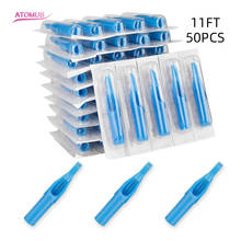 ATOMUS Pro 50PCS/Lot 11FT Sterile Disposable Tattoo Needle Nozzle Tips Tube U Pick Blue For Tattoo Supplies 2024 - buy cheap