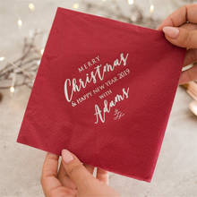 Servilletas de Navidad para el almuerzo, decoración navideña, servilletas personalizadas, servilletas de Navidad 2024 - compra barato