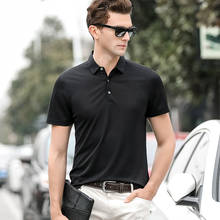 Polo de seda de morera para hombre, camiseta de manga corta, informal, de negocios, talla S-3XL, alta calidad, verano, 2020 2024 - compra barato