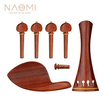 NAOMI Rosewood 4/4 Violin Parts Chinrest +Tuning Pegs +Tailpiece + Endpin Kit For 3/4 4/4 Violin Fiddle Use 2024 - buy cheap