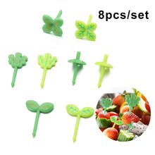 8 PCs/Set Four Leaf Clover Fruit Fork Toothpick Plastic Decor Lunch Box Bento Accessories Small Salad Tiny Fork Mini Cake Picks 2024 - buy cheap