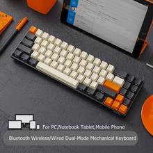 Keycap PBT RK836 de 71 teclas, Bluetooth, inalámbrico/USB, retroiluminado, Teclado mecánico para Notebook, tableta de escritorio, RK Cherry Axis, novedad 2024 - compra barato