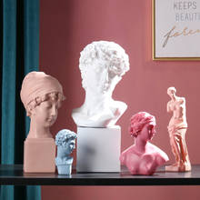 Venus estátua resina cabeça de gesso escultura artesanato nordic david gesso esboço figura retrato sala estar decoração casa acessórios 2024 - compre barato