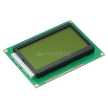 Módulo LCD de 128x64 puntos, pantalla amarilla de 5V, 12864 LCD con retroiluminación ST7920, puerto paralelo para arduino raspberry pi 2024 - compra barato