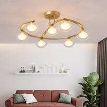 Luminária de teto led, lâmpada de teto moderna para sala de estar, quarto, luz dourada e preta 2024 - compre barato