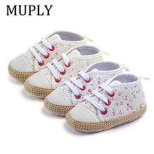 Baby Girls Shoes For Newborn Casual Canvas Floral Shoes Soft Sole Anti-Slip Shoes 2021 Spring Autumn First Walker For 0-18M 2024 - buy cheap