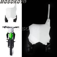 Placa de matrícula delantera blanca para motocicleta de carreras, para Kawasaki KX250F, KXF250, años 2017 a 2019, KX450F, KXF450, años 2016 a 2018, 1 unidad 2024 - compra barato