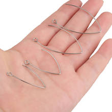 50pcs Stainless Steel Great Flat Ear Hook French Earring Hooks Wire Settings Base Settings for DIY Earrings Ear Jewelry Making 2024 - buy cheap