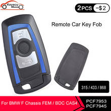 KEYECU-llave remota PCF7945, 315MHz, YGOHUF5662, 434MHz, HUF5767,868 MHz, HUF5661 para BMW serie 5, 7 F, X5, X6, F20, F21, F30, F31, CAS4 + 2024 - compra barato