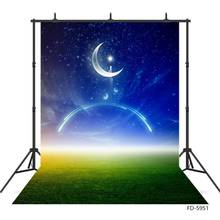Moon Twinkle Stars Grassland Photography Backdrops Custom Backgrounds for Children Baby Portrait Toy Photoshoot Photo Studio 2024 - buy cheap