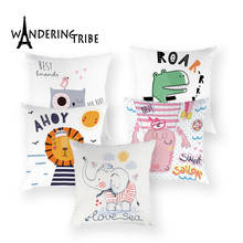 Nordic Unicorn Cartoon Pillow Case 45*45 Cute Animal Home Decoration Bed Cover Cushion Personalized Chair Pillowcases on Pillows 2024 - buy cheap