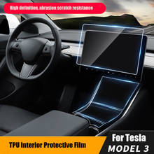 Car Interior Scratch-proof Transparent Protective Film TPU Transparent Film Waterproof Sticker for Tesla Model 3 2017-2020 2024 - buy cheap