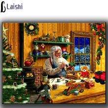 5D DIY Diamond Painting Santa Claus Making Gifts Full Square Diamond Embroidery Christmas Rhinestones Pictures Christmas present 2024 - buy cheap