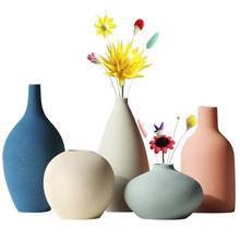 Decoração para casa decoração nórdica morandi, vaso de cerâmica, arranjo de flores, sala de estar, armário de tv, enfeite de mesa, vaso de meninas, presentes 2024 - compre barato