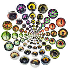 90-100PCS Animal Round glass eyes cabochons Colorful Fashion Photo Glass Dome Handmade Photo Glass Toys eye DIY Pupil Eye Cameo 2024 - buy cheap