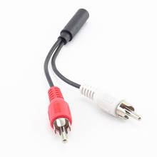 3.5mm RCA Female connector jack Stereo Cable Y plug to 2 RCA Male Adapter 3.5 Audio aux Socket connector to Headphone music wire 2024 - buy cheap