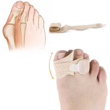 Separadores de Gel para dedos de los pies, Corrector de juanetes para dedos superpuestos, espaciadores de tela para dedos de los pies con forro de Gel suave para Hallux Valgus, 1 pieza 2024 - compra barato